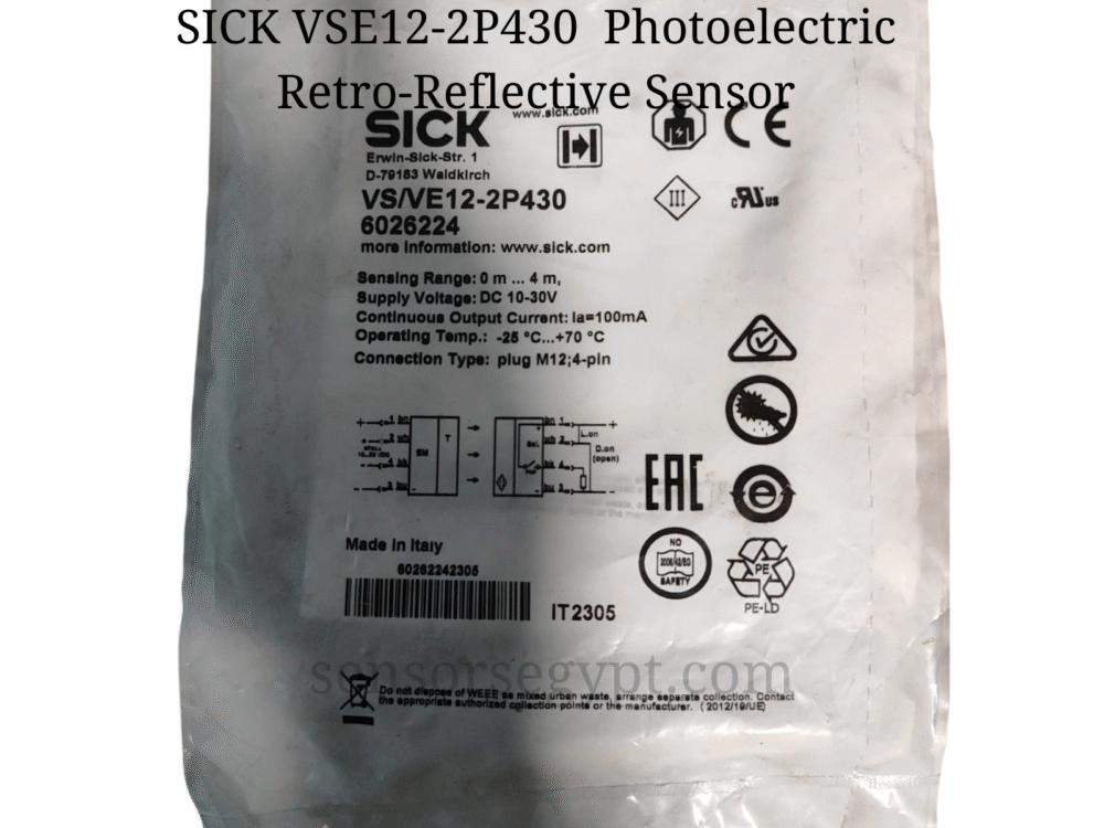 SICK VSE12-2P430 Photoelectric Retro-Reflective Sensor