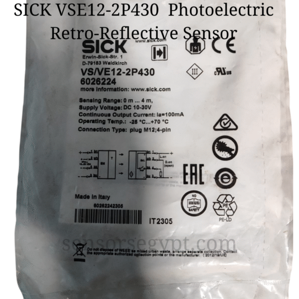 SICK VSE12-2P430 Photoelectric Retro-Reflective Sensor