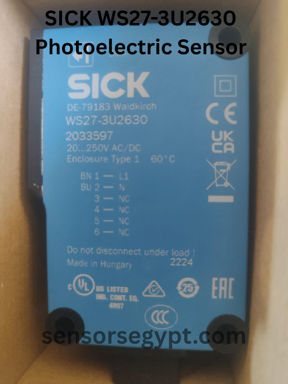 SICK WT27L-2F430 Laser Photoelectric Sensor