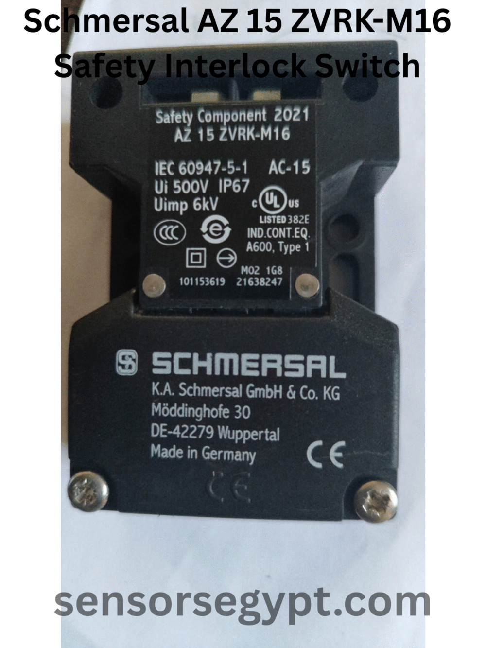 Schmersal AZ 15 ZVRK-M16 Safety Interlock Switch (1) Schmersal AZ 15 ZVRK-M16 Safety Interlock Switch