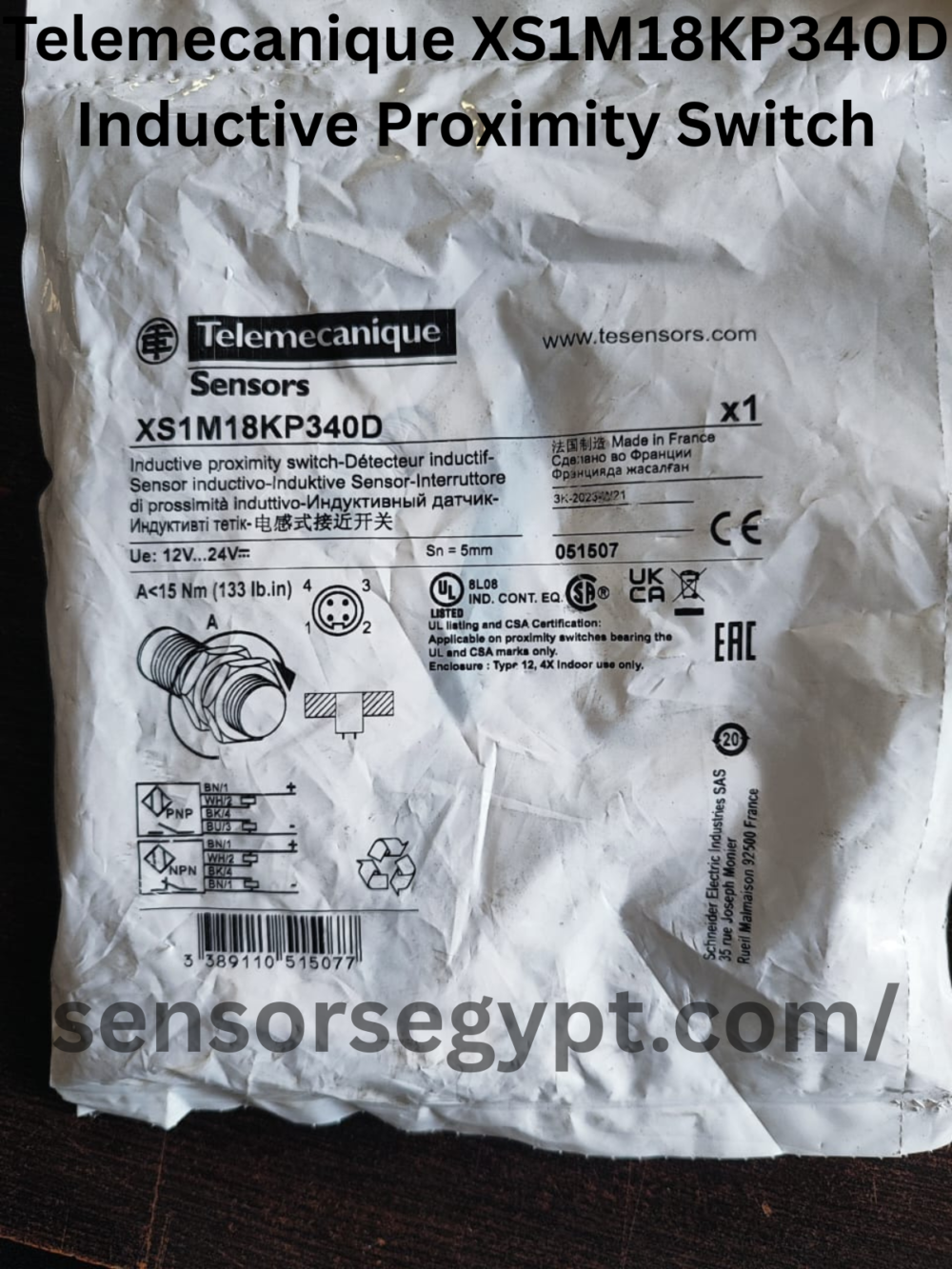 Telemecanique XS1M18KP340D Inductive Proximity Switch (1) switch proximity 18mm telemecanique xsm18