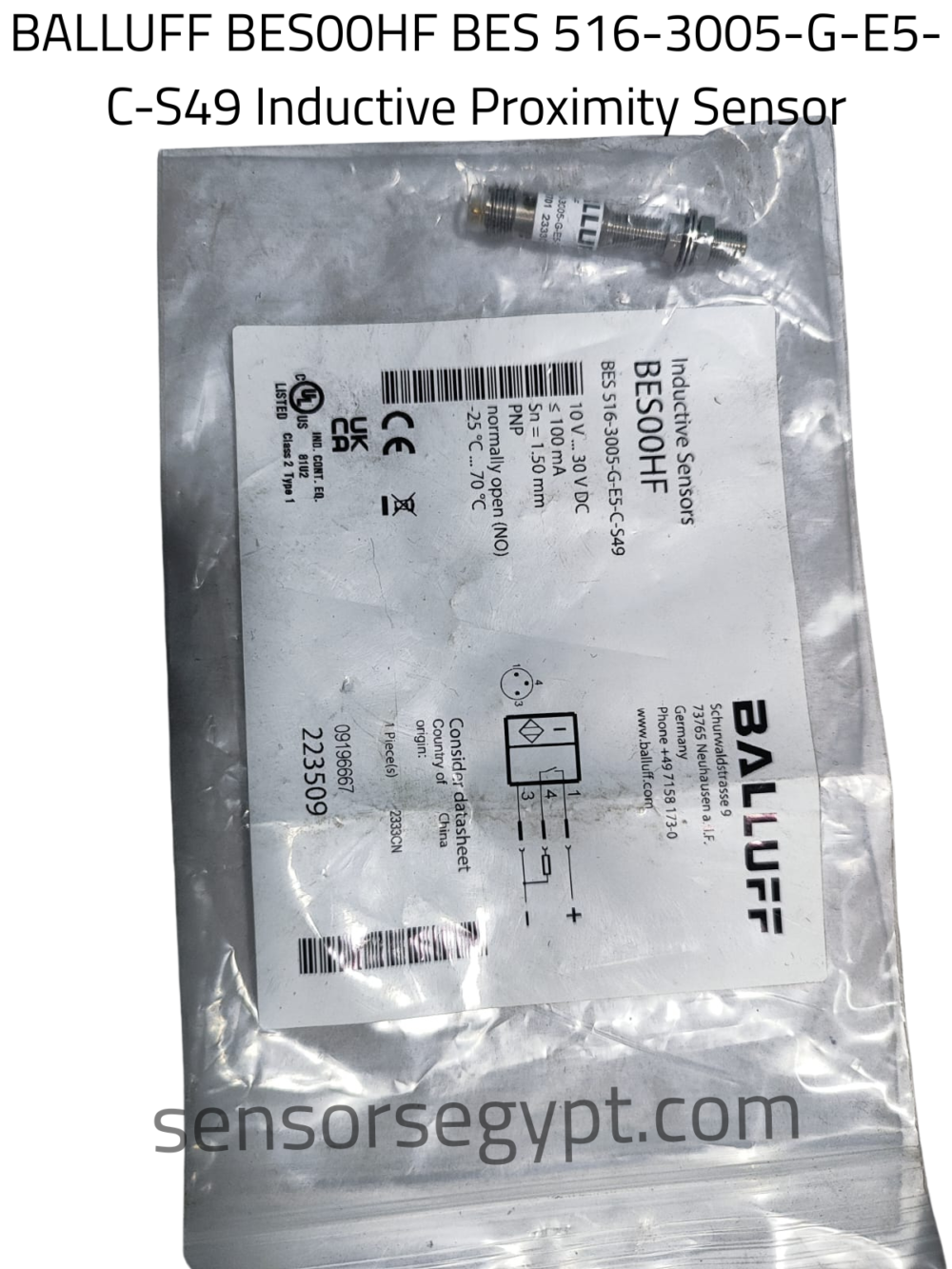 BALLUFF BES00HF BES 516-3005-G-E5-C-S49 Inductive Proximity Sensor