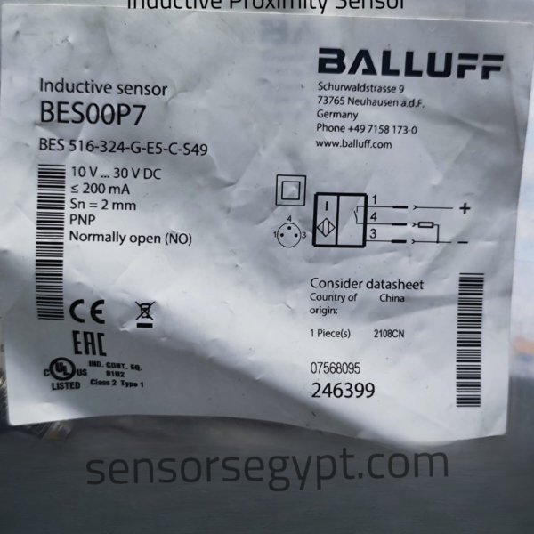 BALLUFF BES00P7 BES 516-324-G-E5-C-S49 Inductive Proximity Sensor