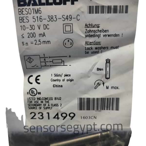 BALLUFF BES01M6 BES 516-383-S49-C Inductive Proximity Sensor