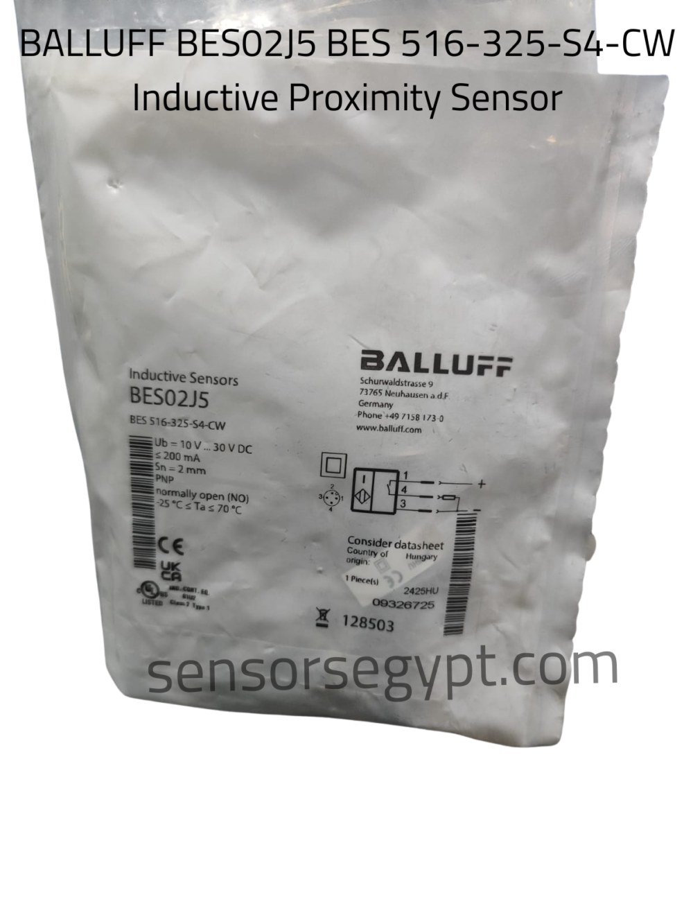 BALLUFF BES02J5 BES 516-325-S4-CW Inductive Proximity Sensor