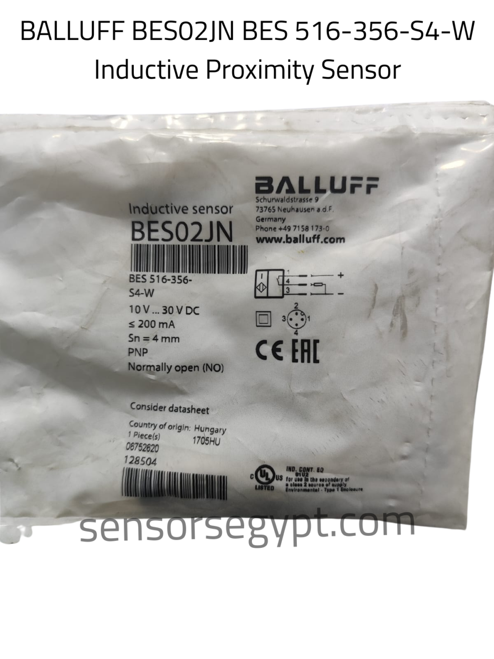 BALLUFF BES02JN BES 516-356-S4-W Inductive Proximity Sensor