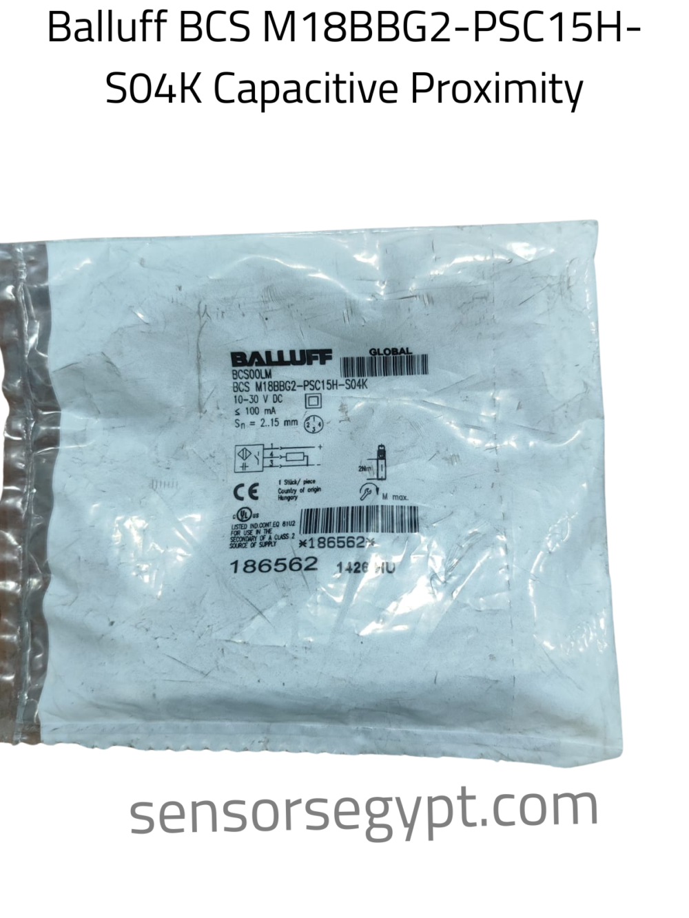 Balluff BCS M18BBG2-PSC15H-S04K Capacitive Proximity