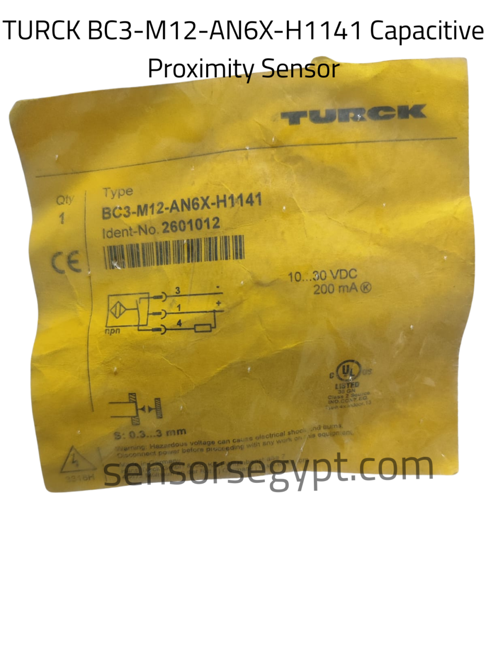 TURCK BC3-M12-AN6X-H1141 Capacitive Proximity Sensor