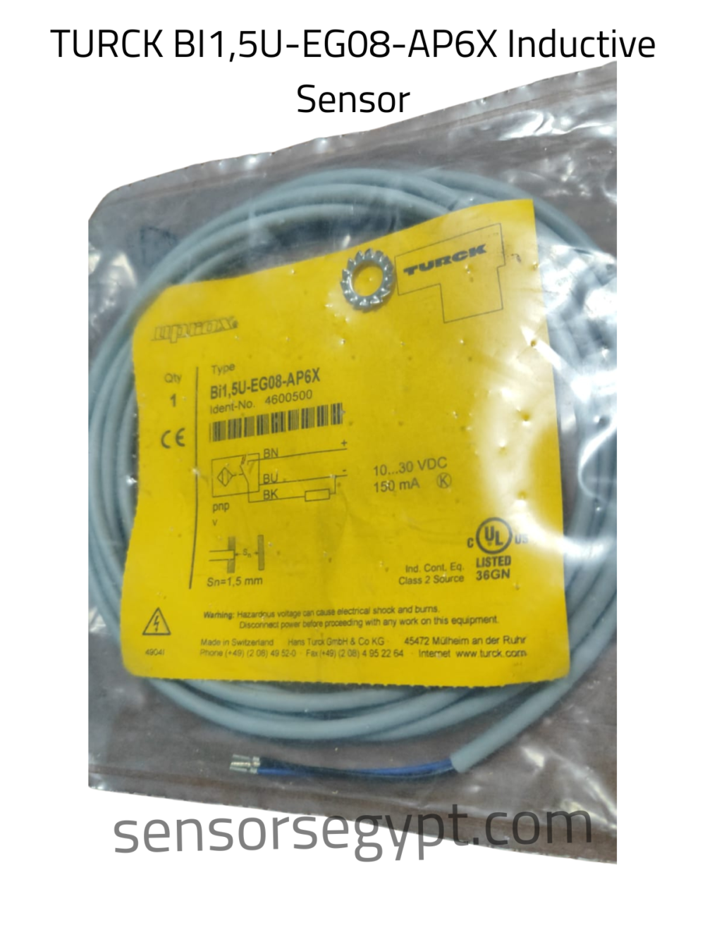 TURCK BI1,5U-EG08-AP6X Inductive Sensor
