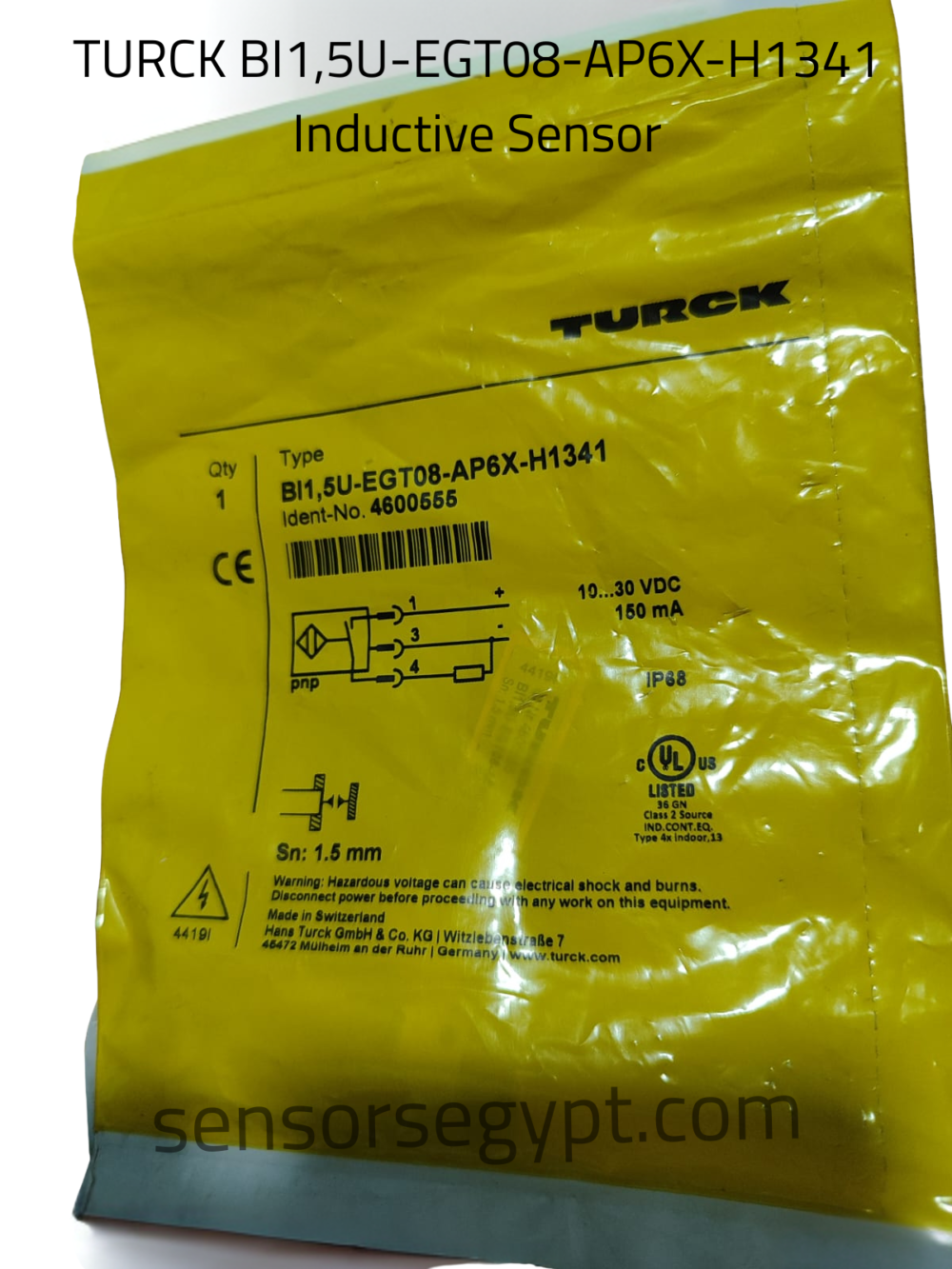 TURCK BI1,5U-EGT08-AP6X-H1341 Inductive Sensor
