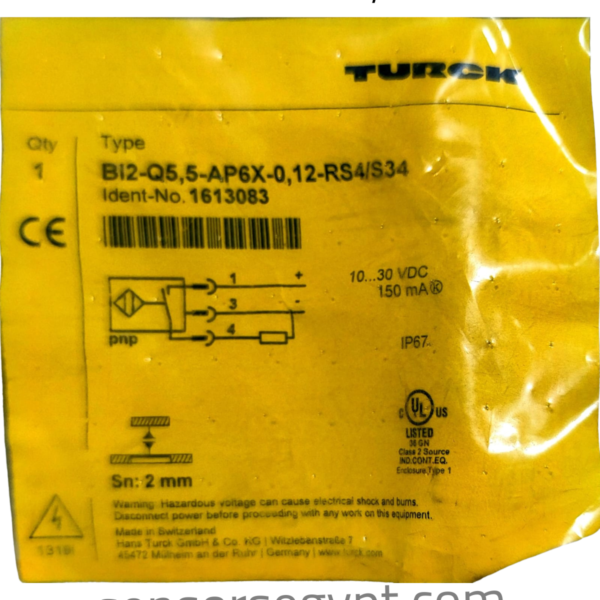 TURCK BI2-Q5,5-AP6X-0,12-RS4/S34 Inductive Proximity Sensor