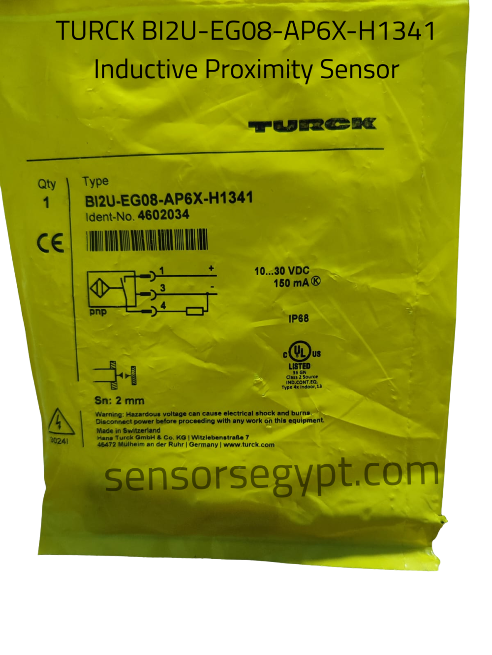 TURCK BI2U-EG08-AP6X-H1341 Inductive Proximity Sensor