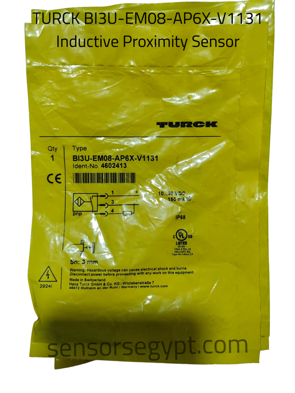 TURCK BI3U-EM08-AP6X-V1131 Inductive Proximity Sensor