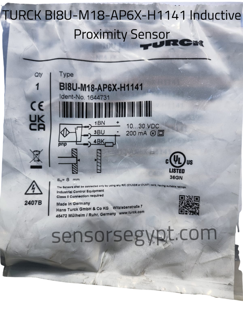 TURCK BI8U-M18-AP6X-H1141 Inductive Proximity Sensor