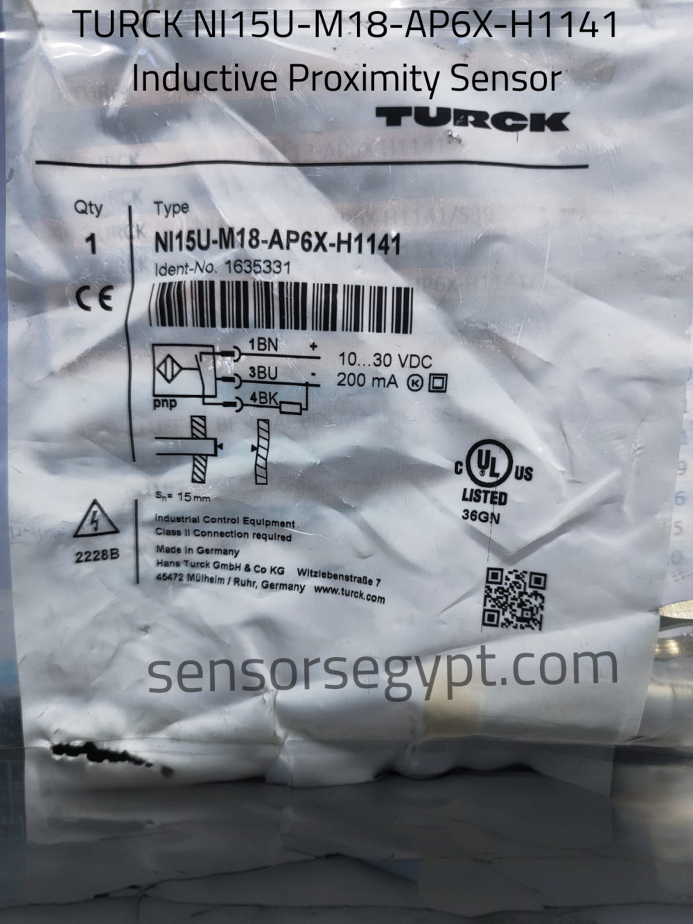 TURCK NI15U-M18-AP6X-H1141 Inductive Proximity Sensor