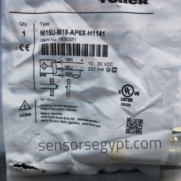 TURCK NI15U-M18-AP6X-H1141 Inductive Proximity Sensor