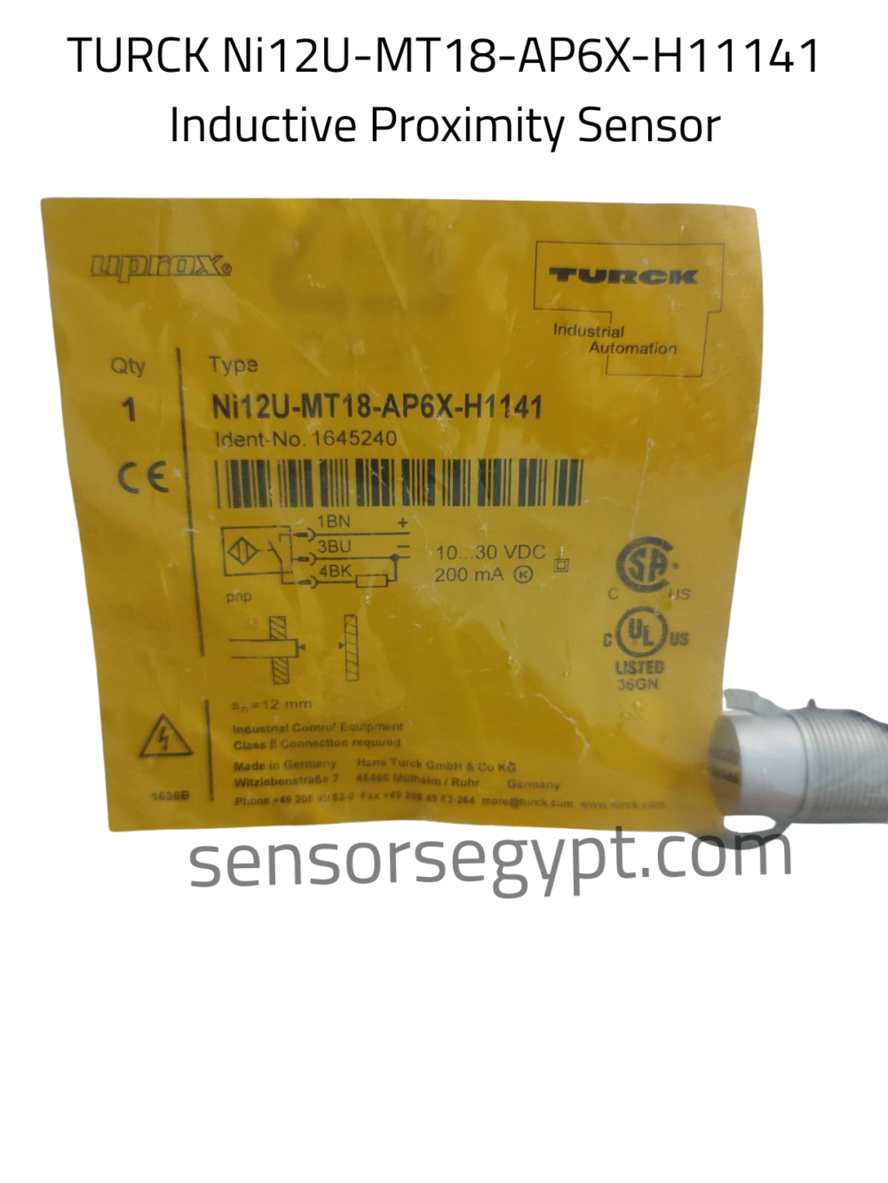 TURCK Ni12U-MT18-AP6X-H11141 Inductive Proximity Sensor