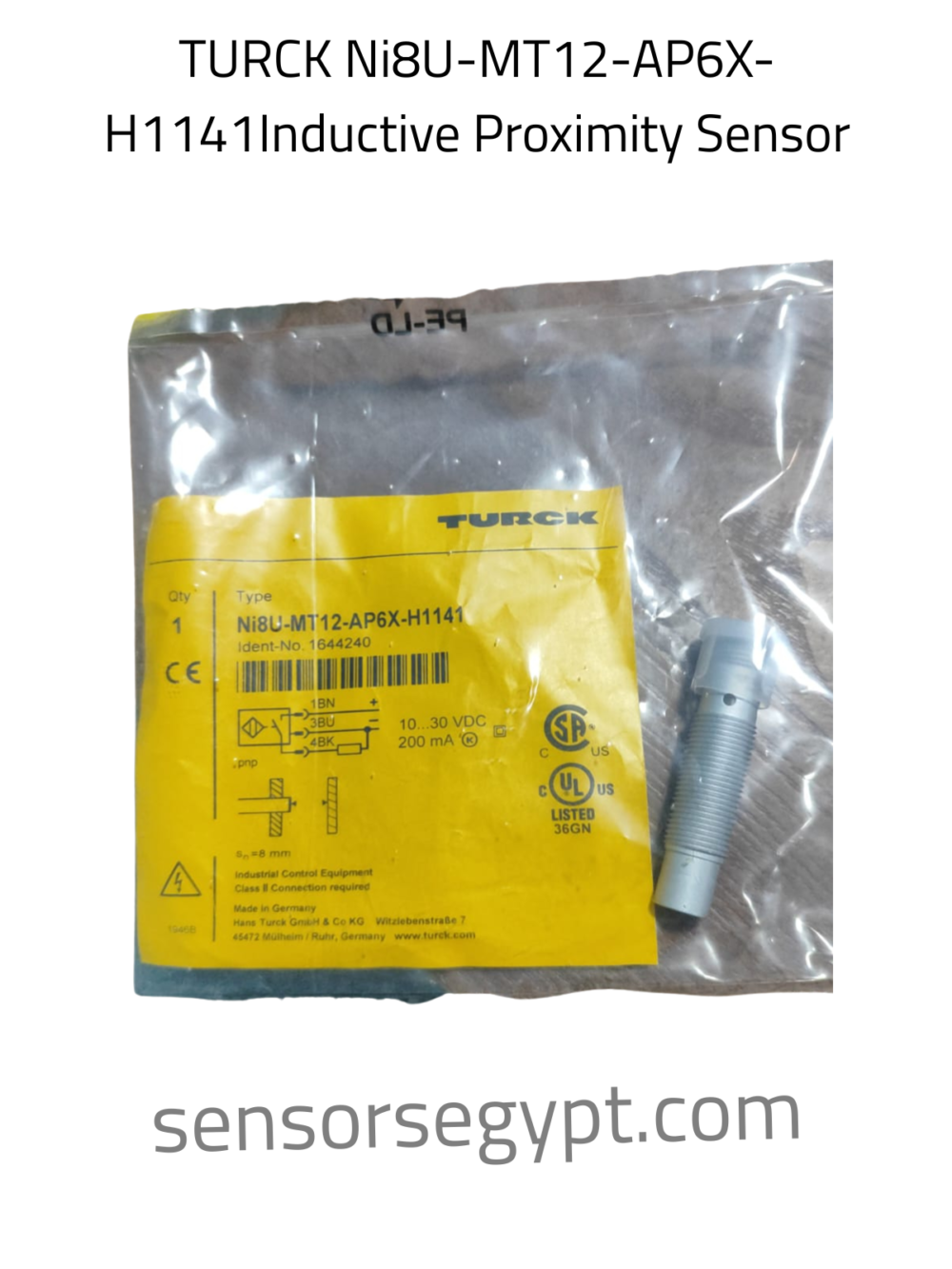 TURCK Ni8U-MT12-AP6X-H1141Inductive Proximity Sensor