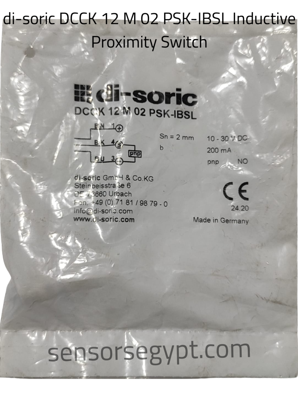 di-soric DCCK 12 M 02 PSK-IBSL Inductive Proximity Switch