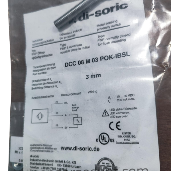di-soric DCC 08 M 03 POK-IBSL Proximity Switch