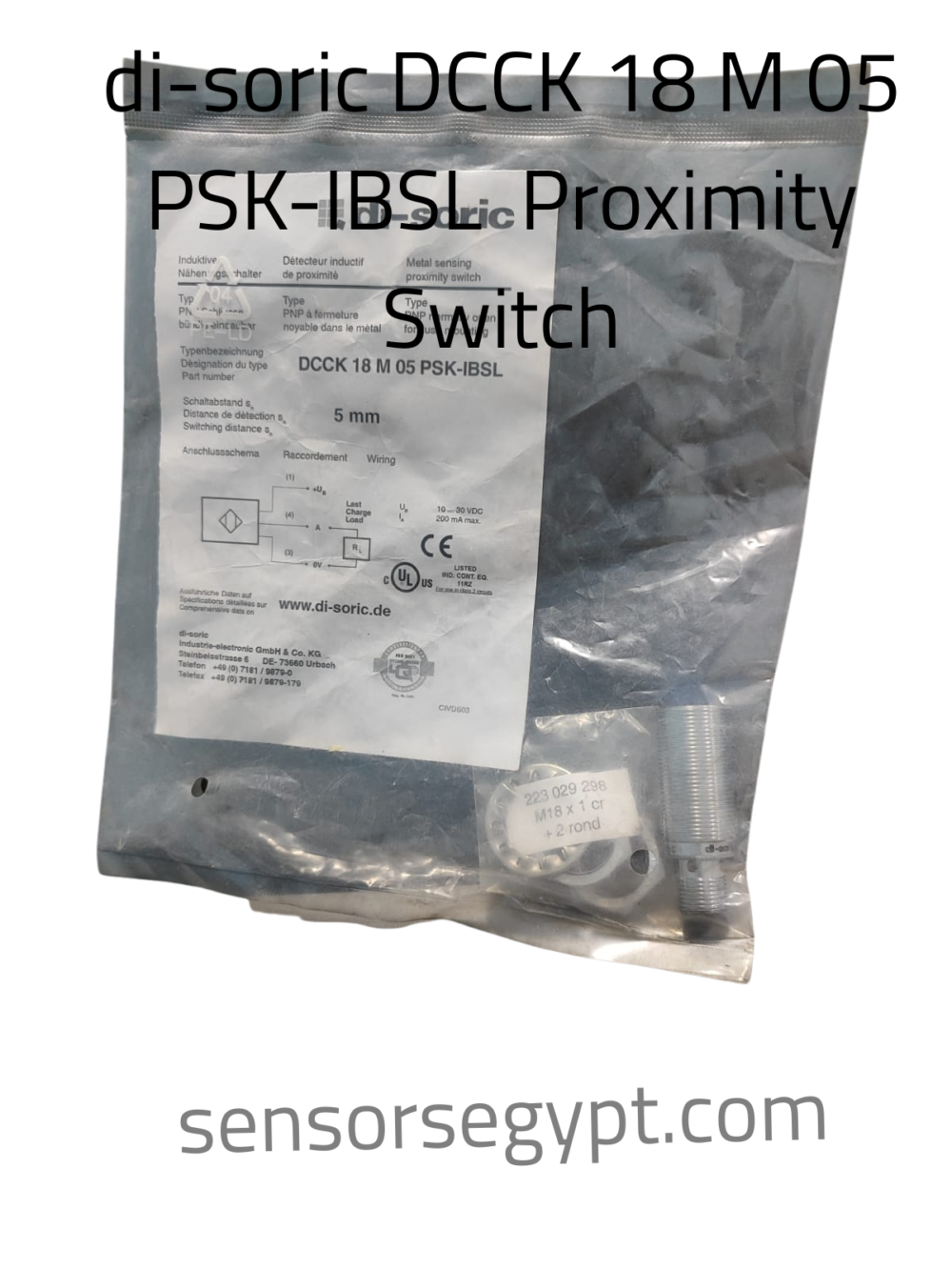 di-soric DCCK 18 M 05 PSK-IBSL Proximity Switch