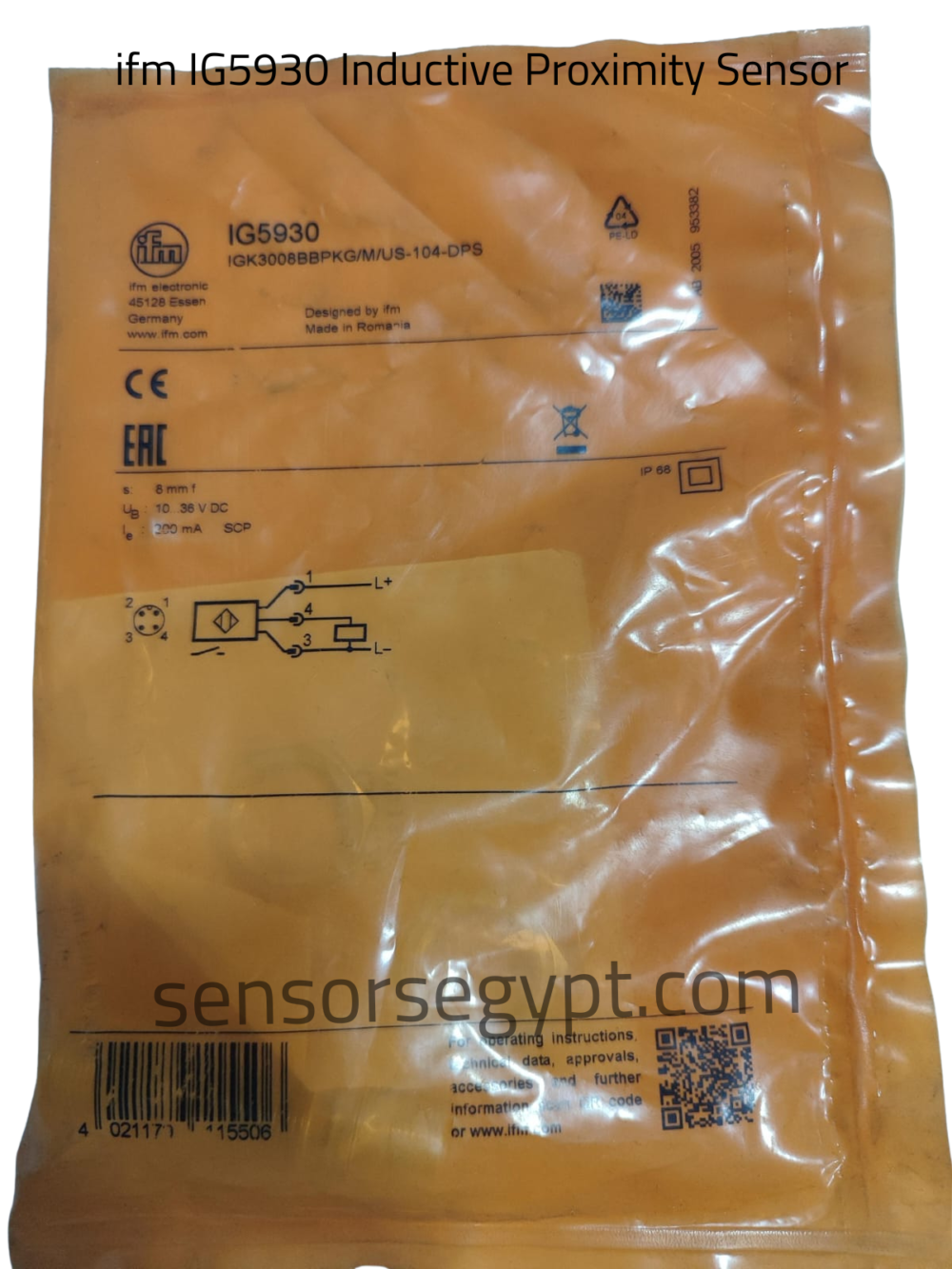 ifm IG5930 Inductive Proximity Sensor ifm IG5930 Inductive Proximity Sensor