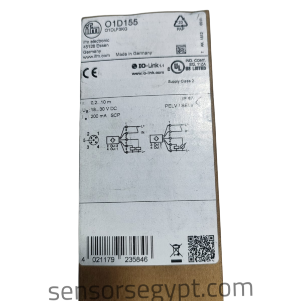 ifm O1D155 Laser Distance Sensor (1) ifm O1D155 Laser Distance Sensor